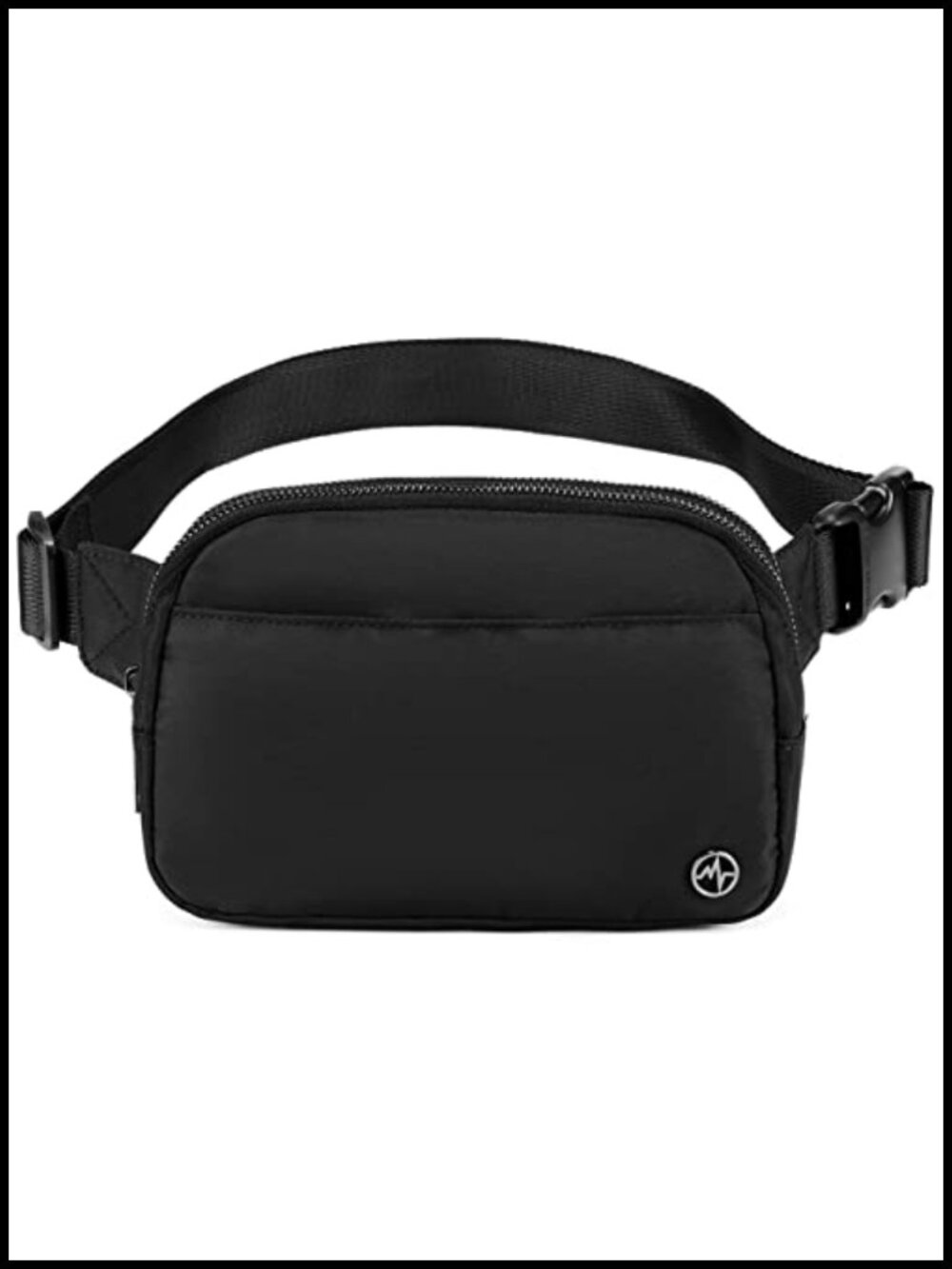 Nylon Fanny Pack Belt Bag with 5 Zipper Pockets Adjustable Strap Water Repellent